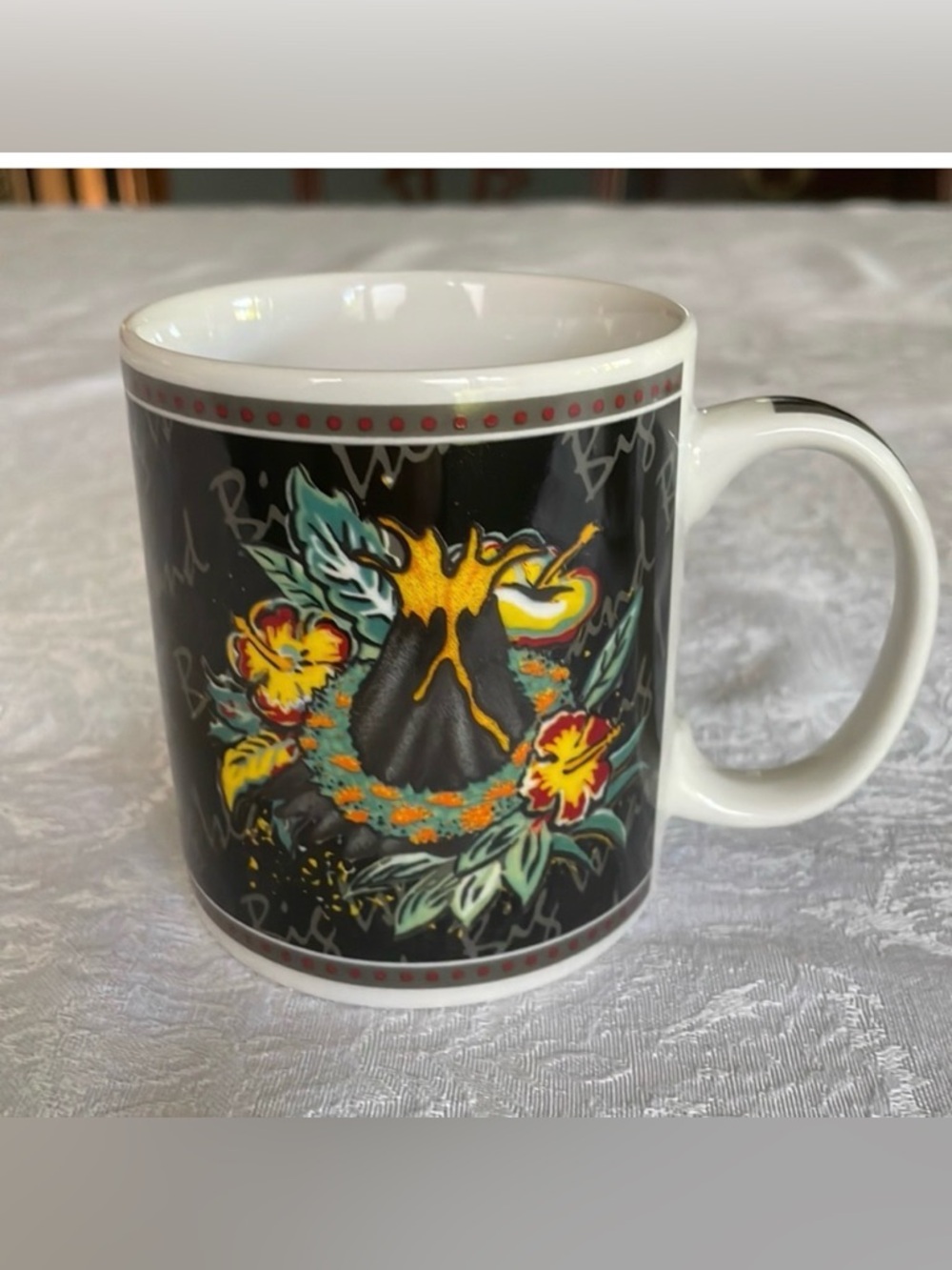 Hilo Hattie Big Island coffee mug